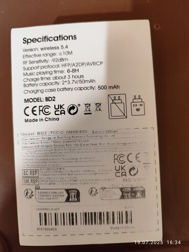 mini ses yazan: Yeni Simsiz (Bluetooth) Qulaqcıqlar, rəng - Qara