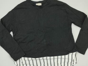 czarne brokatowe bluzki: Blouse, Pull and Bear, S (EU 36), condition - Good