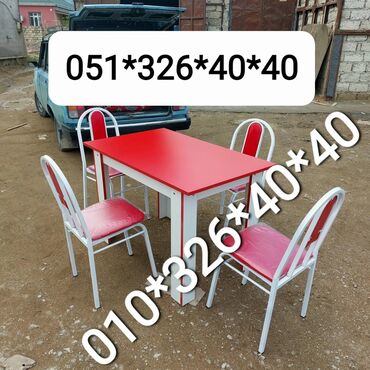 Masa və oturacaq dəstləri: Qonaq otağı üçün, Yeni, Dördbucaq masa, 4 stul -da lalafo.az — 13 Masa və oturacaq dəstləri: Qonaq otağı üçün, Yeni, Dördbucaq masa, 4 stul — 13