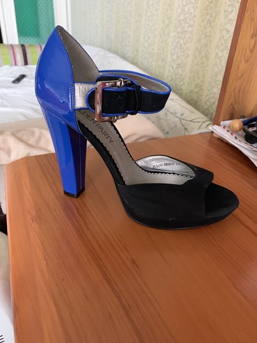 туфли чёрные замшевые: Туфли 37.5, цвет - Синий
