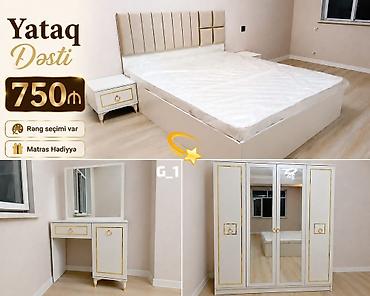 perla yataq dəsti: Yataq Dəsti – klassik ağ və qızılı detallar ilə Qiymət: 750 ₼ Rəng — 1
