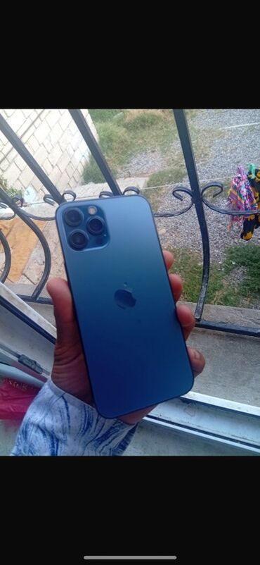 ayfon 11 qiymet: IPhone 12 Pro Max, 128 GB, Pacific Blue