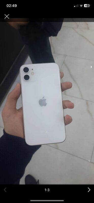 iphone 11 elde: IPhone 11, 128 GB, White Titanium, Barmaq izi, Simsiz şarj, Face ID
