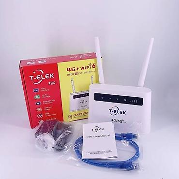 internet lte: T‑ELEK TR102 4G+ Wi‑Fi 6 LTE CPE SIM WiFi Router (SIM kart ilə — 2