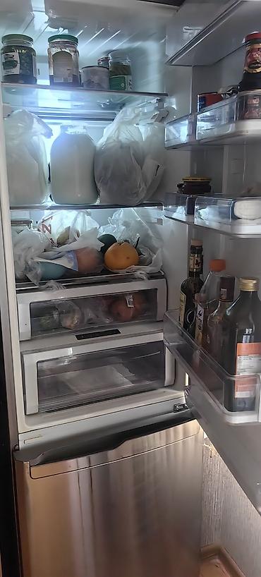 dispenser satilir: İşlənmiş 2 qapılı Samsung Soyuducu Satılır, rəng - Gümüşü, Dispenserli — 3