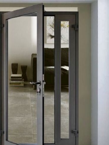 Qapıların təmiri: Plastik pəncərə qapı alminium izosistem cambalkon pəncərə qapı — 11