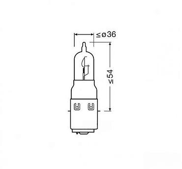 cenaa: OSRAM S1 12V 25/25W – halogena sijalica za motocikle i skutere - Tip — 3