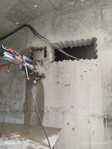 Beton işləri: Səssiz tozsuz səliqəli kəsim. Beton katlavan monolit kubik — 26