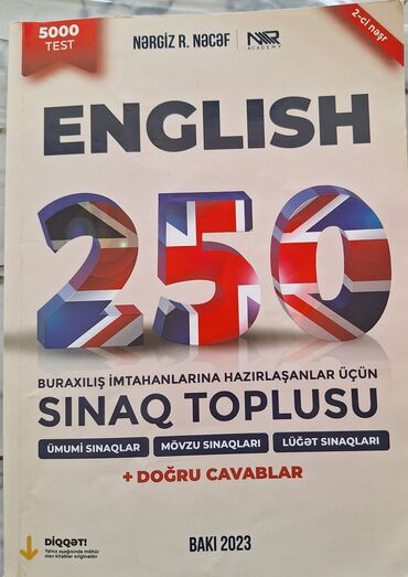 Тесты: Nərgiz R. Nəcəf tərəfindən yazılmış "İngilis Dili 2500 Test" kitabı