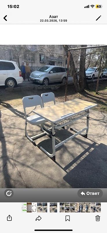 almurut stor: Комплект парты и стула, Новый, Самовывоз, Бесплатная доставка, Платная доставка, цвет - Серый — 3