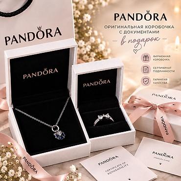 Ювелирные изделия: Ювелирный комплект Pandora - Ожерелье на тонкой цепочке с миниатюрной — 1