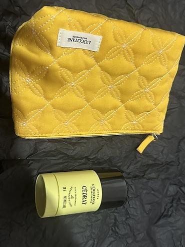 vitamin e 400: L’OCCITANE Cedrat dezodorant stiki + sarı kosmetik çanta seti Открыт — 1