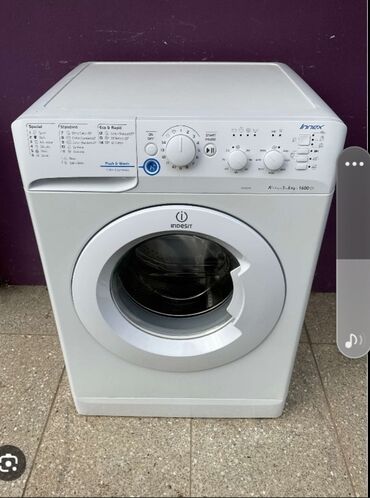indezit: Paltaryuyan maşın Indesit, 7 kq, Avtomat, Qurutmasız, Kredit yoxdur