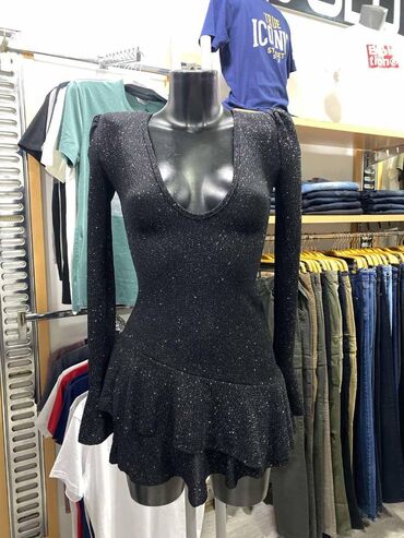 lidl duks haljina: XS (EU 34), bоја - Crna, Koktel, klub, Dugih rukava