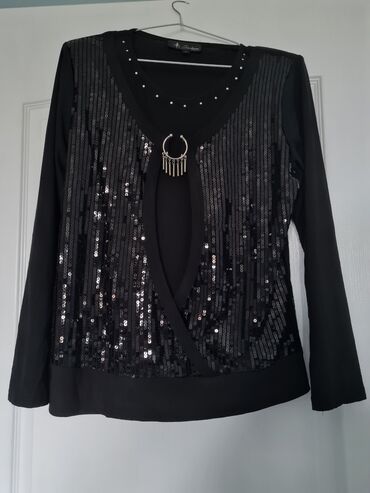 orsay majice i bluze: XL (EU 42), Likra, Jednobojni, bоја - Crna