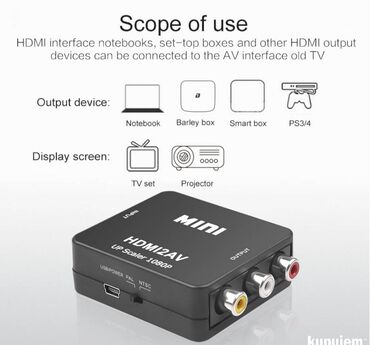 Aksesoari za TV i video: HDMI na AV rca adapter konverter 1080p HDMI na AV/3rca adapter — 6