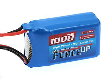 18560 batareya: 11.1V Li-Po Batareya 1000 mAh (ForceUP) Multikopter, helikopter, RC — 1