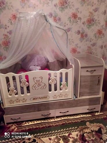 детская мебель ош: Односпальная кровать, Для девочки, Новый