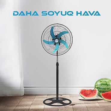 Güclü döşəmə ventilyatoru – mavi qanadlı, iri diametrli başlıq və lalafo.az -da Güclü döşəmə ventilyatoru – mavi qanadlı, iri diametrli başlıq və