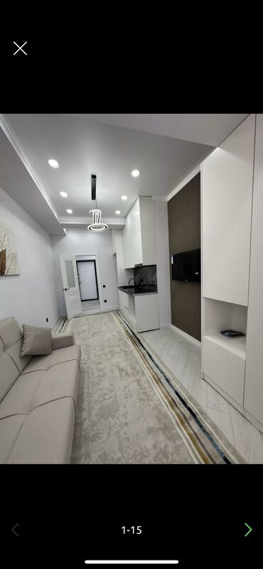 кант 1комнатная кватира: 1 комната, 43 м², Элитка, 3 этаж, Дизайнерский ремонт