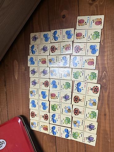 gozel kukla sekilleri: “Insects Dominoes” uşaq domino dəsti - Mövzu: həşəratlar – kəpənək — 2
