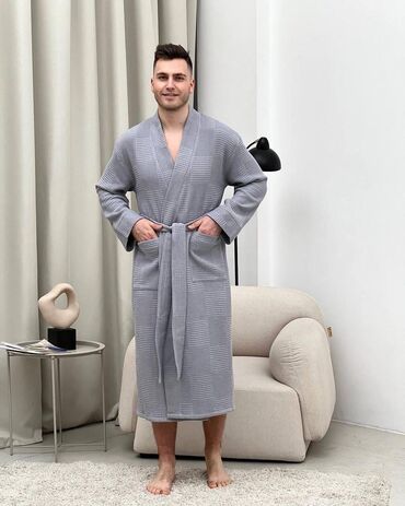 халаты мужские: Халат на запАх с поясом, позволяет регулировать посадку на талии