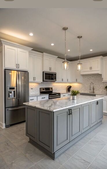 Sifarişlə mətbəx mebeli: Sifarişlə mətbəx dəsti, Özü çəkən petlələr, MDF, Kredit yoxdur — 19