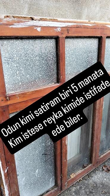 İşlənmiş Taxta pəncərə, Еni: 140 sm, Uzunluğu: 140 sm