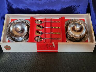 Kuhinjski setovi: Set nov za dvoje za poslastice 18/8.oznaka nerdjajuci celik iz — 1