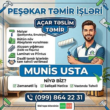 ремонт в квартире: Peşəkar daxili təmir xidmətləri – Açar təslim Xidmətlər: - Malyar — 1