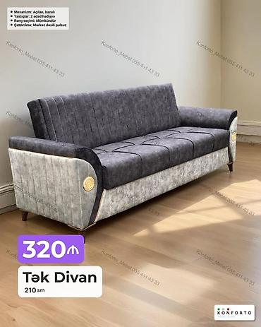 Ev və bağ: Tək divan – 210 sm - Mexanizm: açılan, bazalı (yataq funksiyası və — 1