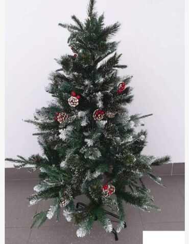 bele kugle za jelku: Christmas tree, color - Green, New