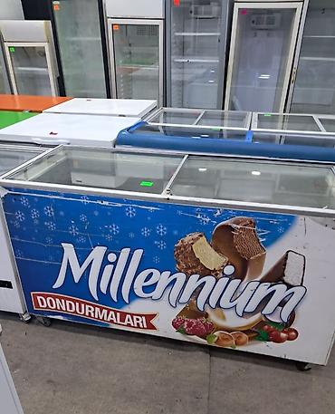 Millennium dondurmaları üçün üfüqi dondurucu vitrin - Tip: şüşə