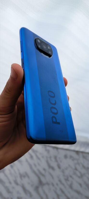 islenmis notbuklar: Poco X3 NFC, 128 GB, rəng - Mavi, Barmaq izi