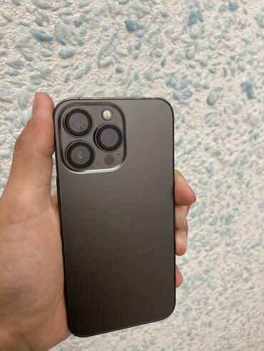 Apple iPhone: IPhone 13 Pro, Колдонулган, 128 ГБ, Black Titanium, Коргоочу айнек, Заряддоочу түзүлүш, Кабель, 79 %