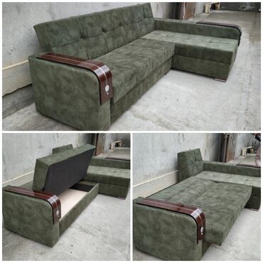 Sifarişlə divanlar: Künc divan, Qonaq otağı üçün, Parça, Bazalı, Açılan — 23