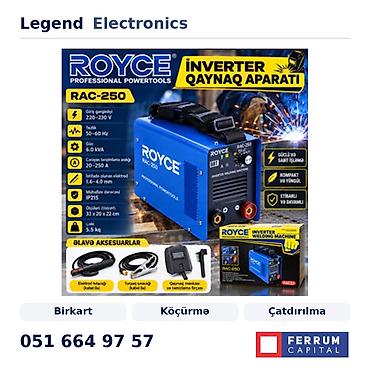 dəsti: Elan başlığı: Qaynaq aparatı Royce, RAC-250, Əl ilə qövs qaynağı, 4800 — 1