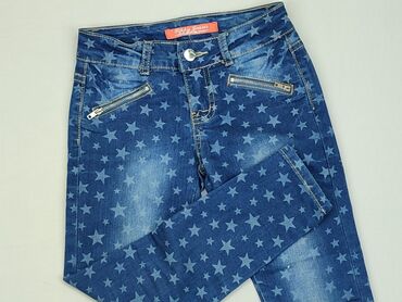 jeansy gwiazdy: Spodnie jeansowe, 5-6 lat, 110/116, stan - Dobry
