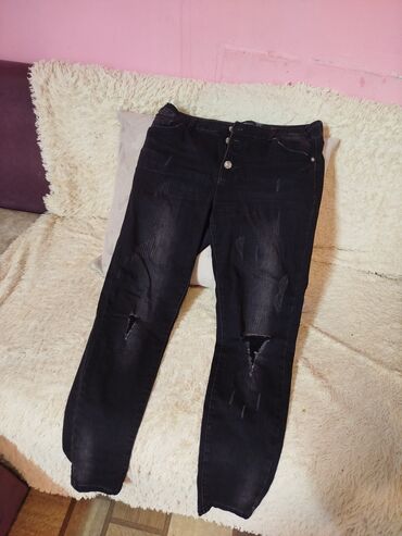 подарок другу на день рождения: FB Sister qadın cins şalvarı - Model: Skinny - Rəng: Tünd göy/qaraya
