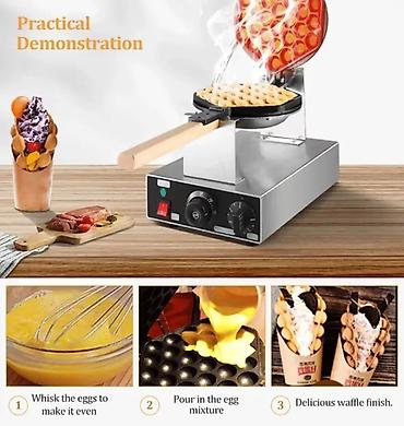 Digər restoran, kafe avadanlığı: Bubble vaffle Professional model Ev restoran sexler üçün rahatlıqla — 5