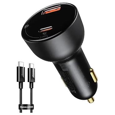 20: Baseus Superme Digital Display 100W PPS Dual Quick Charger Car Charger — 1