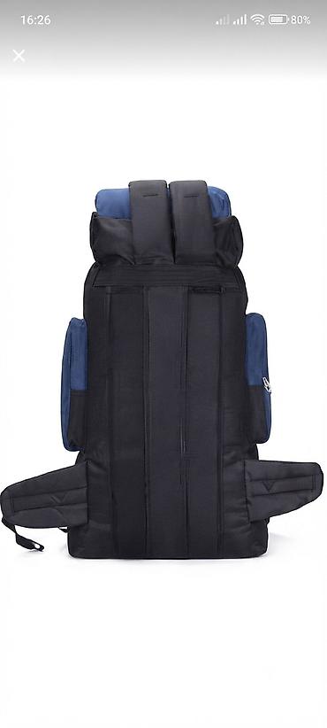 Rukzaklar: Turist/Səyahət çantası – 80L+ Ölçülər: - Hündürlük: 70 sm (27.56 in) — 4