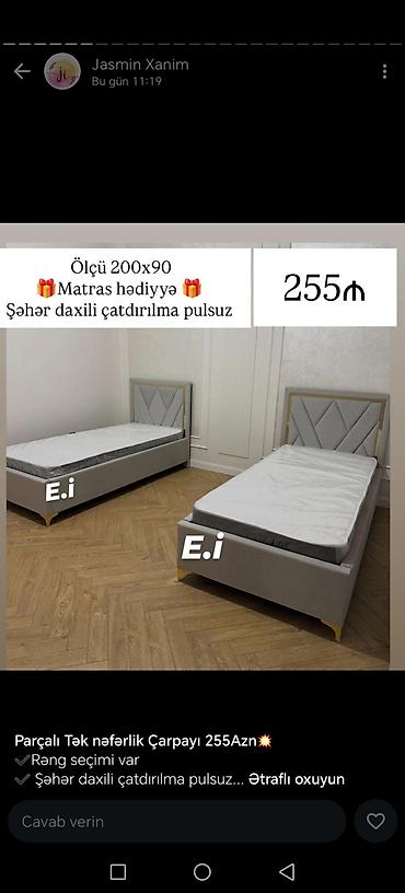 матрасы в: Parçalı tək nəfərlik çarpayılar – ölçü 200x90 - Başlıq dizaynı — 2