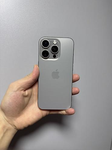 ayfon 15 pro: IPhone 15 Pro, Б/у, 256 ГБ, Natural Titanium, 95 % — 2