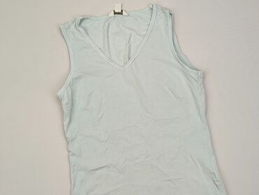 błękitna eleganckie bluzki: T-shirt, 2XL (EU 44), condition - Good