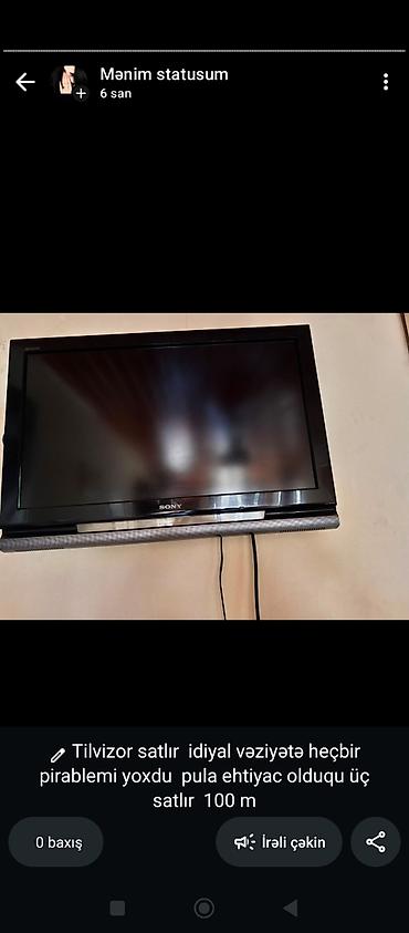 ТВ и видео: 077 613 12 74. Məhsul: Sony televizor Xüsusiyyətlər: - Ekran: düz — 1