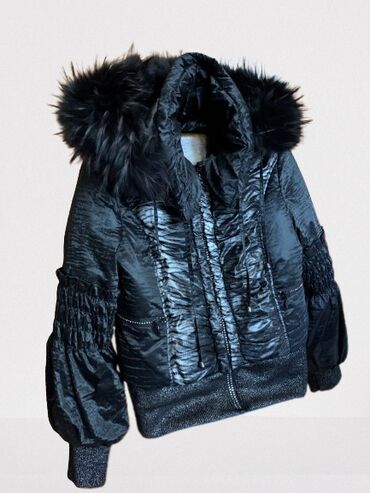 женские куртки с мехом: Пуховик, Италия, L (EU 40), XL (EU 42)