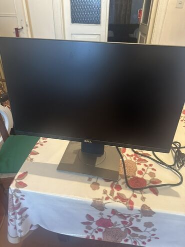 Модемы и сетевое оборудование: Dell P2419H model, qara rəngli, 24 düymlük monitor. Bu monitor