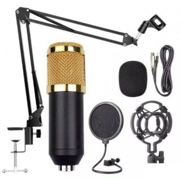 Mikrofoni: Studijski Kondenzatorski Mikrofon BM800 +stalak+pop filter Na — 7