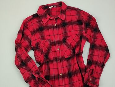 outfit z koszulą: Koszula 12 lat, stan - Dobry, wzór - Kratka, kolor - Czerwony